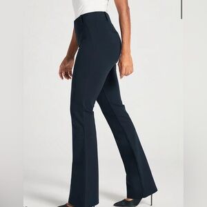 Betabrand Classic Stretch Dress Pants Women's Navy Blue Bootcut